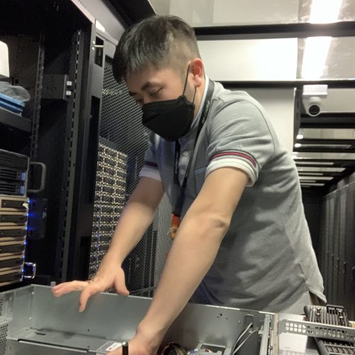 IT technician performing server maintenance for small business in Klang Valley